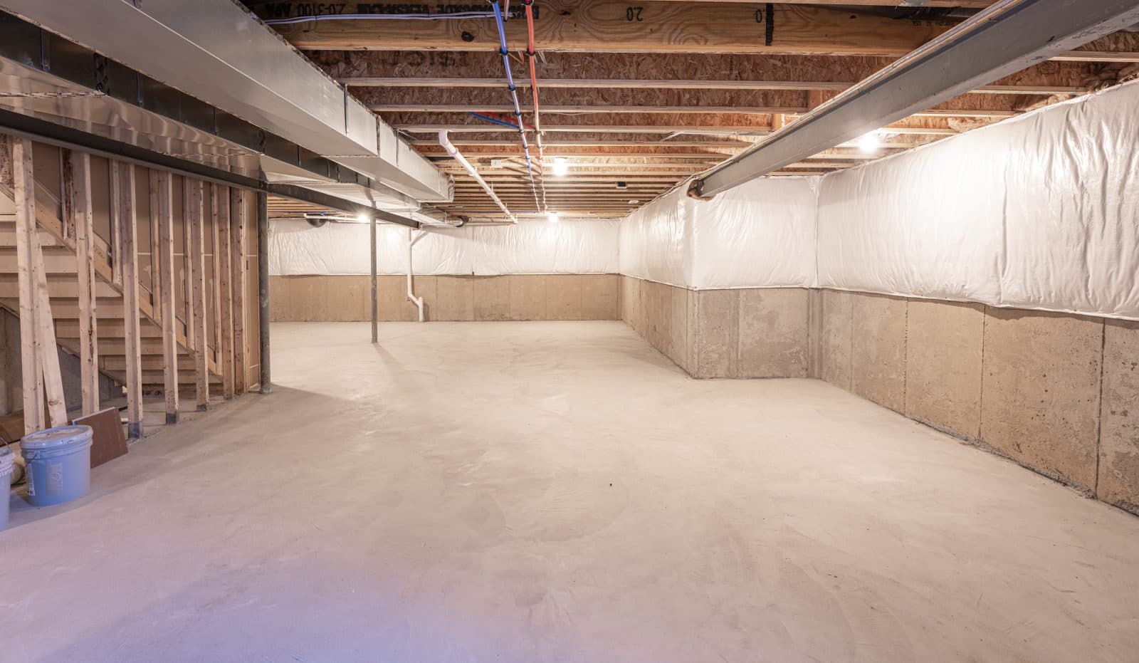 Clean encapsulated crawl space with sealed vapor barrier showing moisture control and home protection benefits